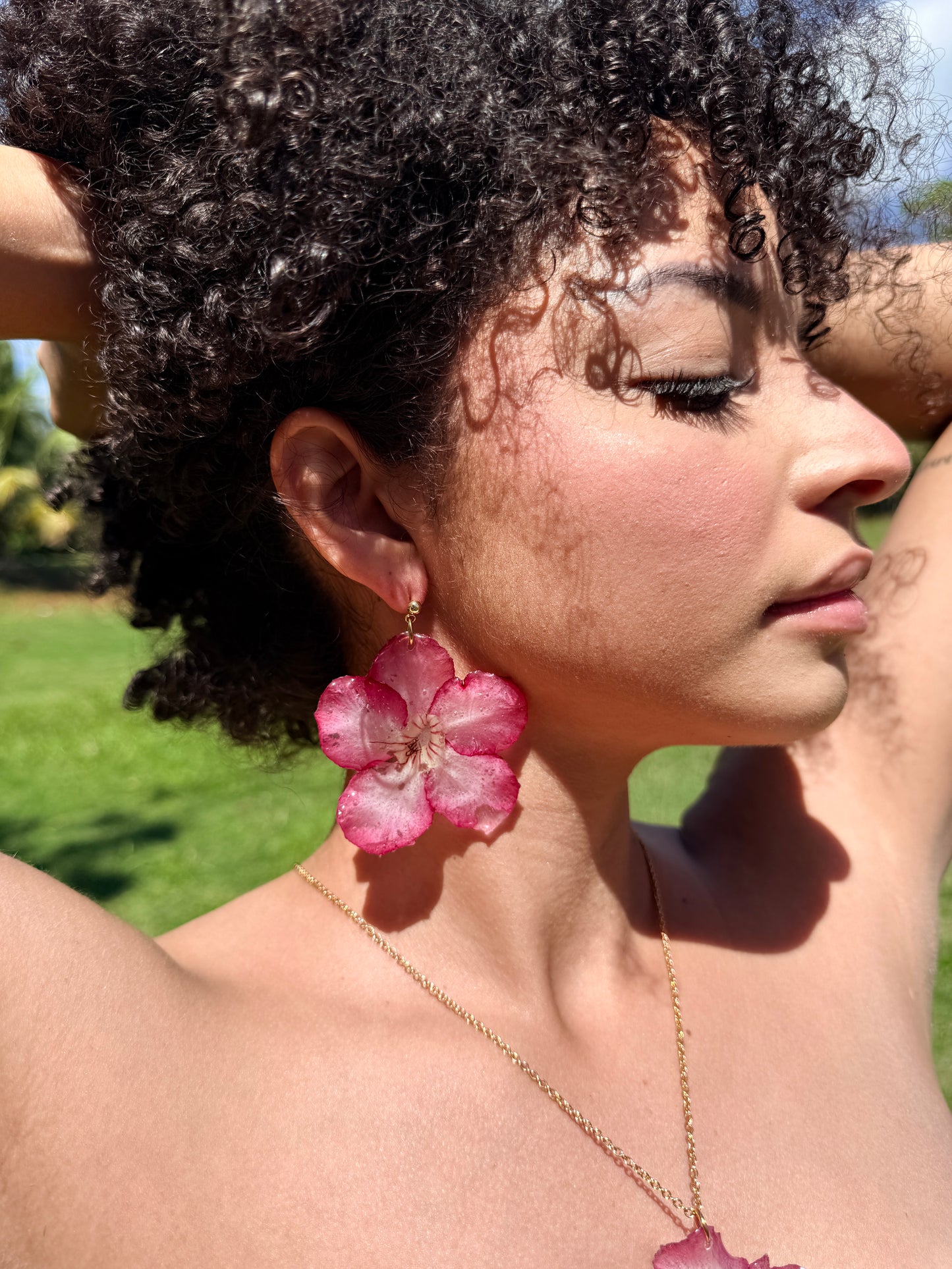 Desert rose necklace/earings