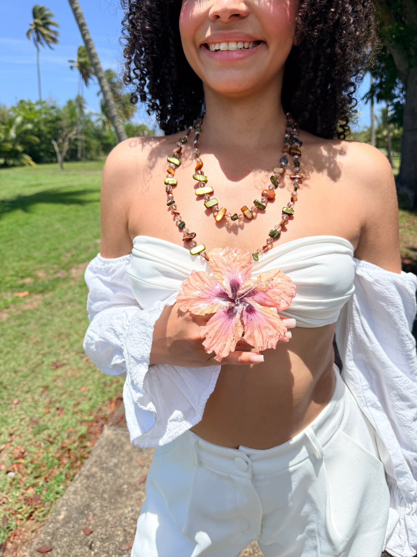 Blushed Poppy Muse 2-in-1 Necklace & Hair Clip 🌺✨