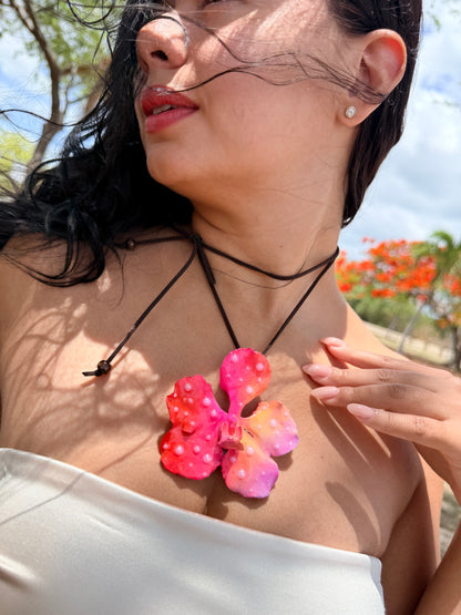 Vanda Pink Pearl Choker