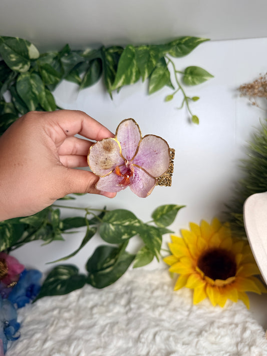 Golden Blush Orchid Cuff