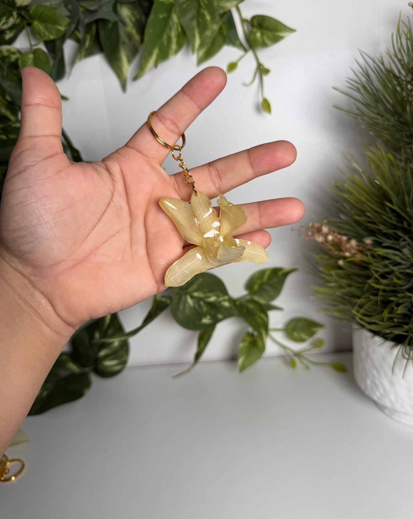 Orchid Keychain