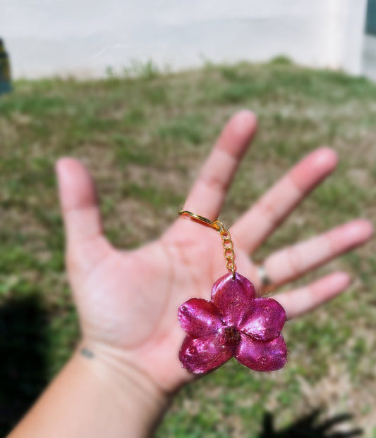 Orchid Keychain