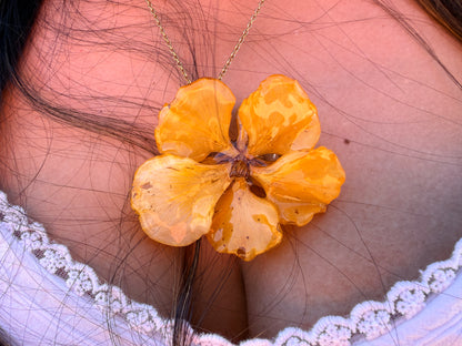 Yellow Flamboyan necklace