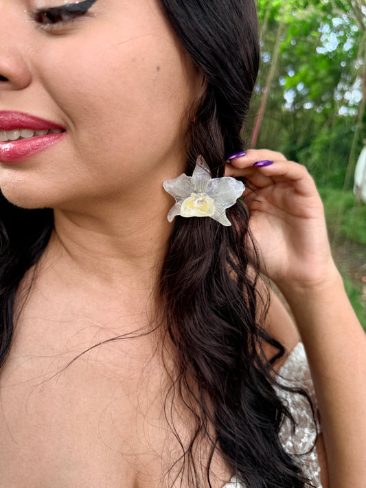 Moonlit Orchid Earrings