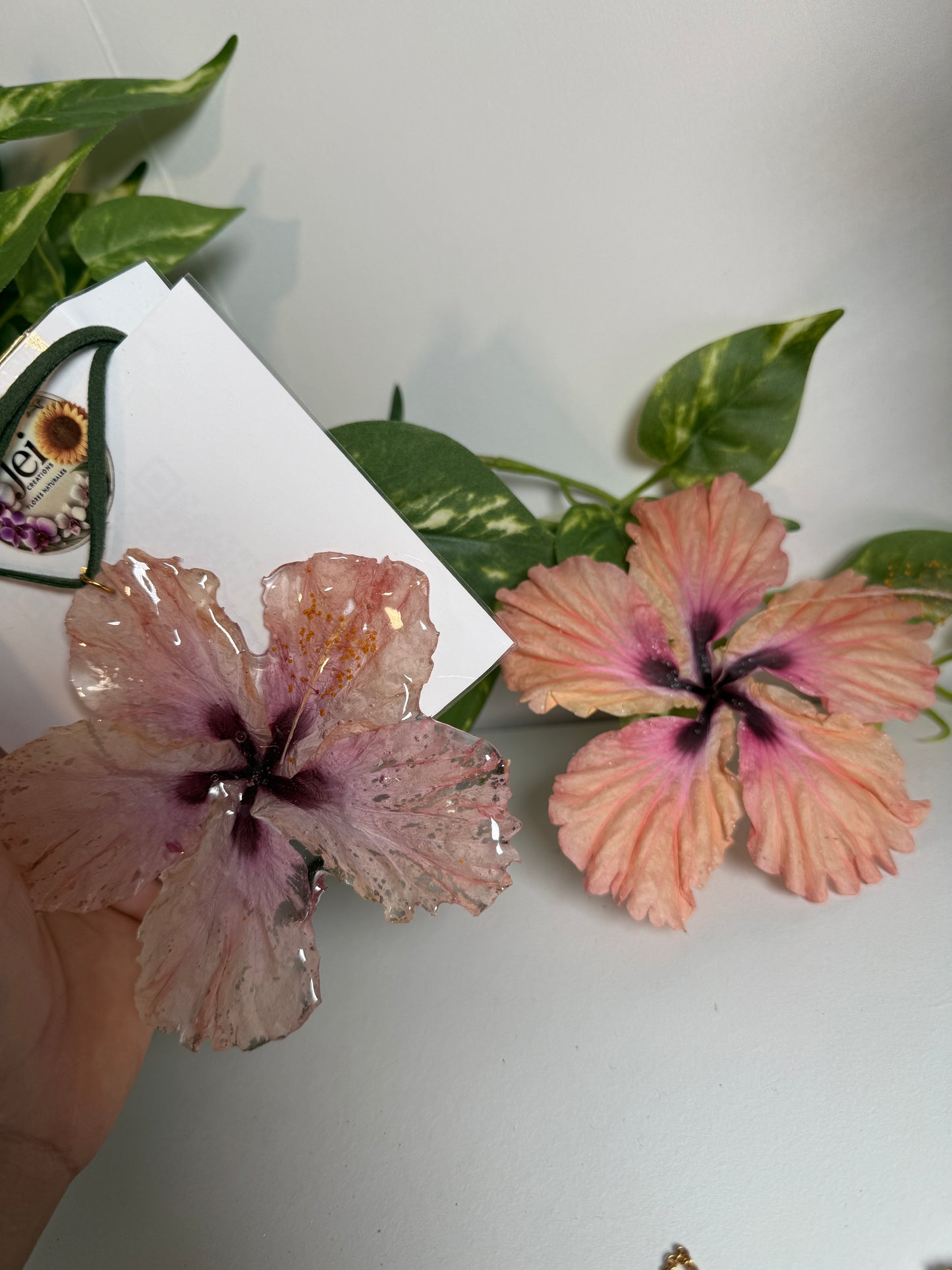 Pink amapola Choker (hibiscus)