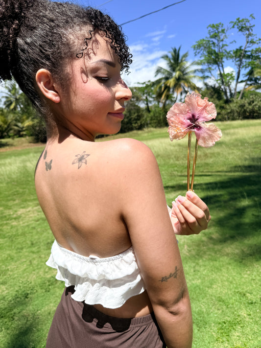Blush Poppy Hair Comb