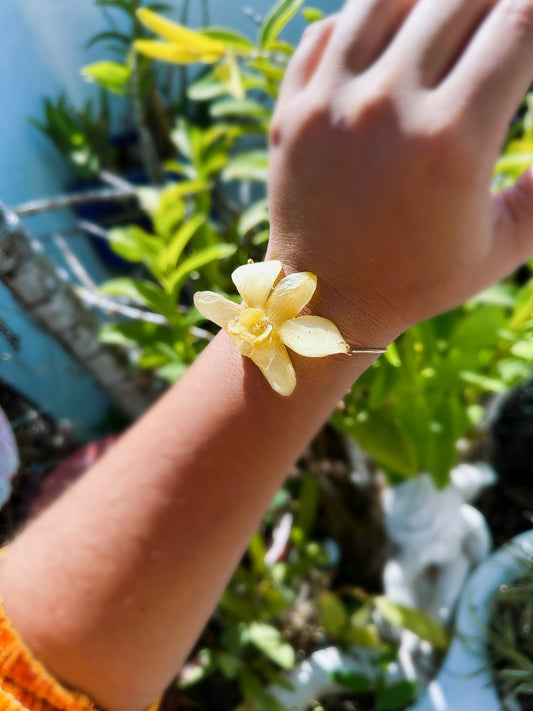 Orchid Dendrobium bracelet