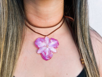 Purple Orchid Phalaenopsis choker