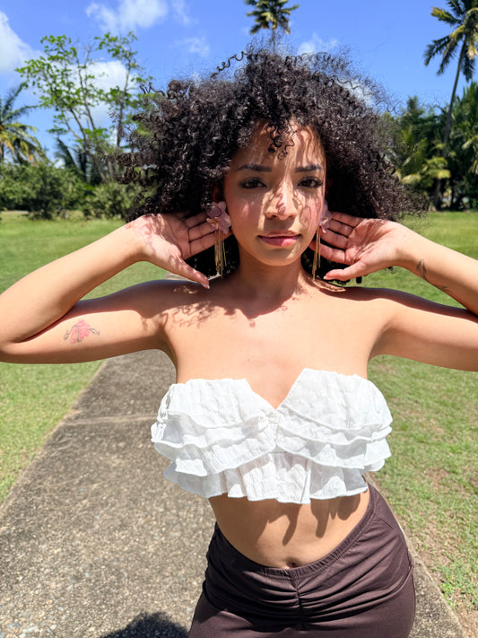 Fancy orchid earrings