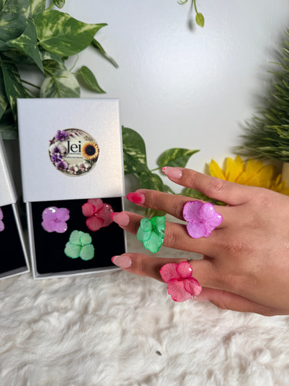 Hydrangea Candy Ring Trio