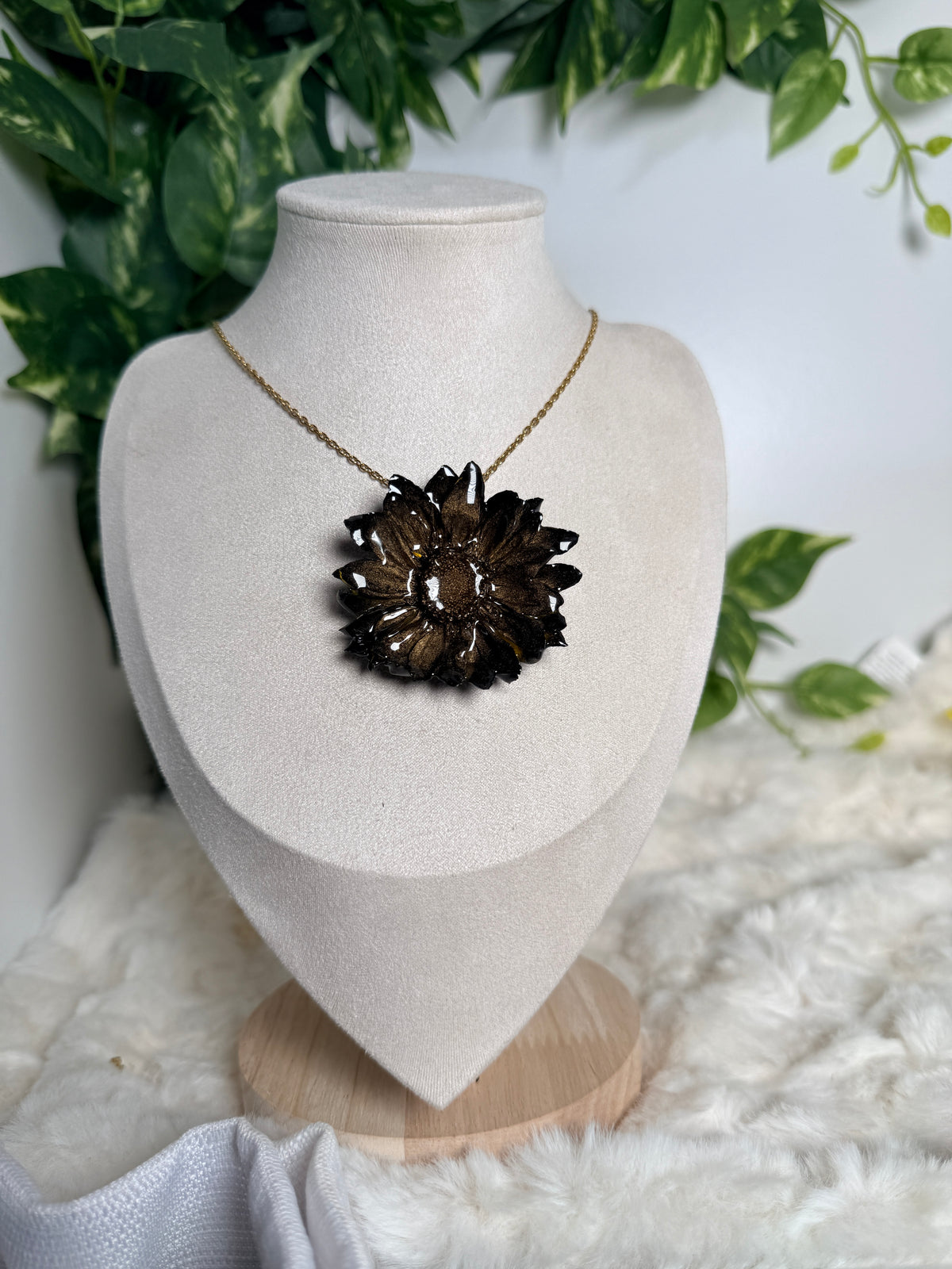 Midnight Sunflower Necklace