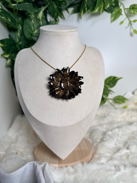 Midnight Sunflower Necklace