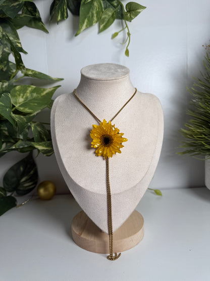Lariat Sunflower necklace