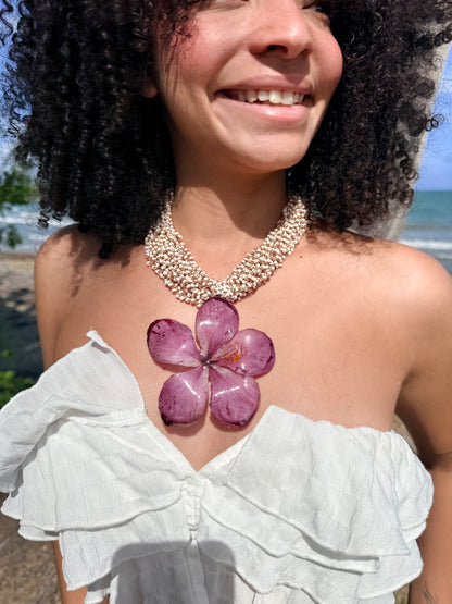 Blush Poppy Statement Necklace