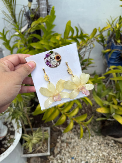 Dendrobium Orchid earings
