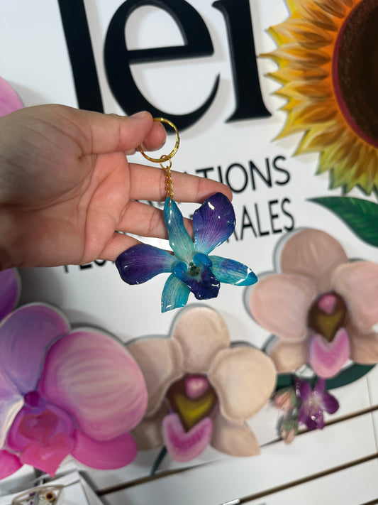 Orchid Keychain