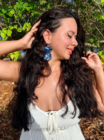 Midnight Flamboyant Petal Earrings
