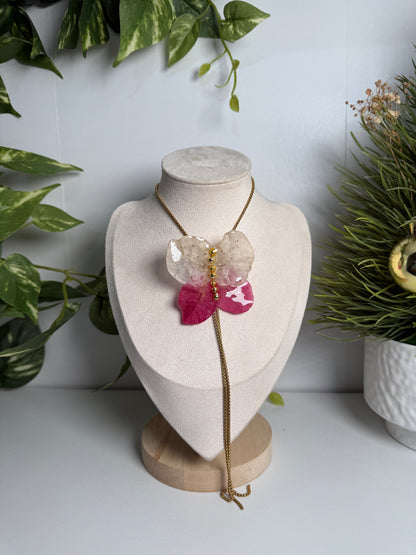 Bougainvillea Butterfly necklace