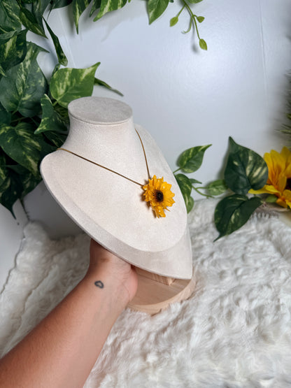 Baby sunflower necklace