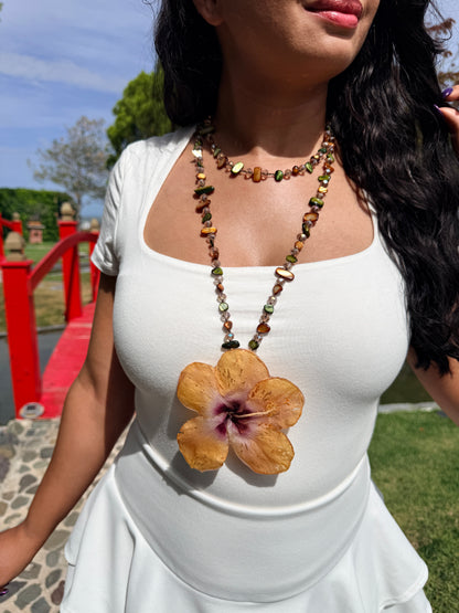 Golden Hibiscus 2-in-1 Statement Necklace