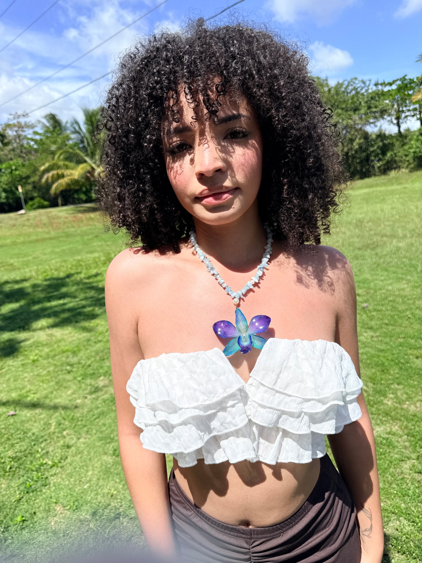 Blue Orchid Choker