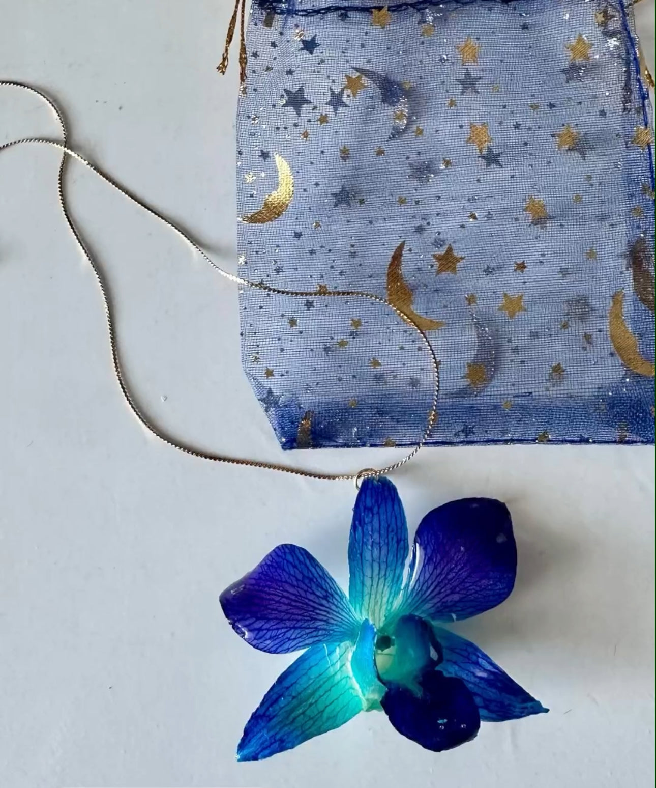 Blue Orchid necklace