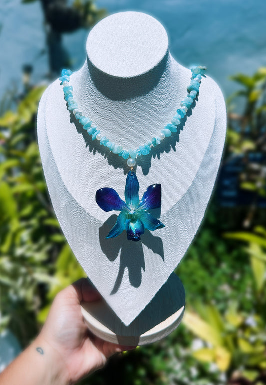 Blue Orchid Choker