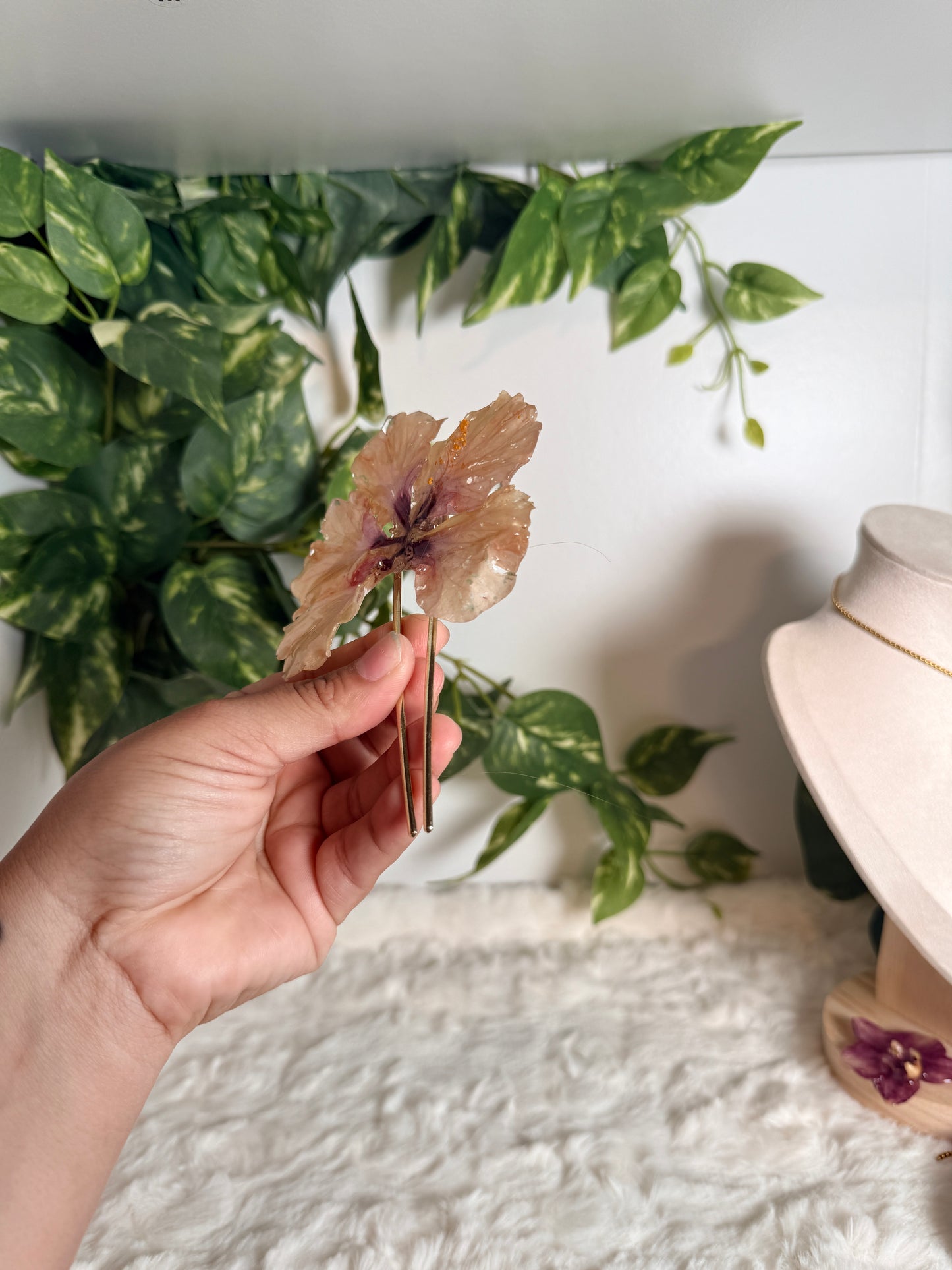 Blush Petals Hair Fork