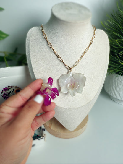 Orchid Duo necklace