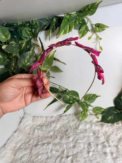 Fuchsia Plumeria Crown