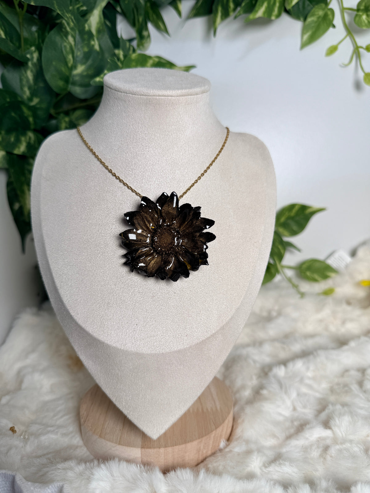 Midnight Sunflower Necklace