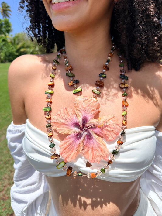 Blushed Poppy Muse 2-in-1 Necklace & Hair Clip 🌺✨