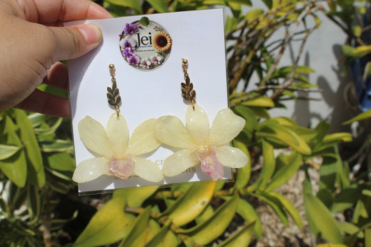 Dendrobium Orchid earings