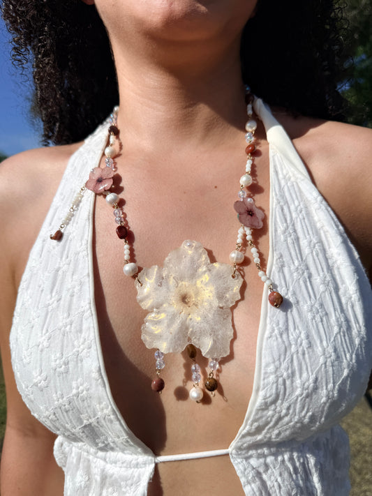 Desert Rose Ivory Statement Necklace