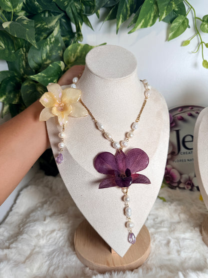 Dendrobium Duo Drop Necklace