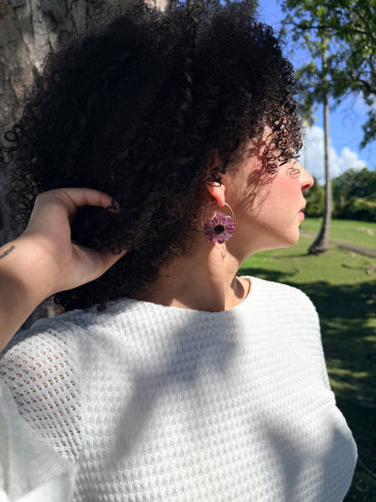 Mini Daisy earings 💜