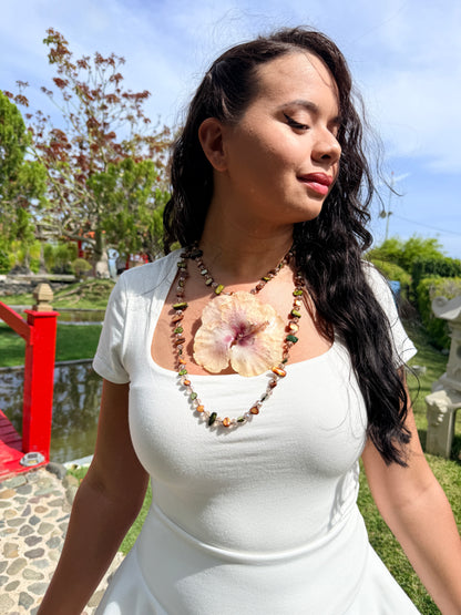Moonlight Exotic Poppy 2-in-1 Necklace & Hair Clip