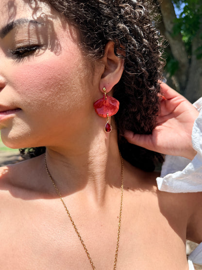 Flamboyant earings(red)