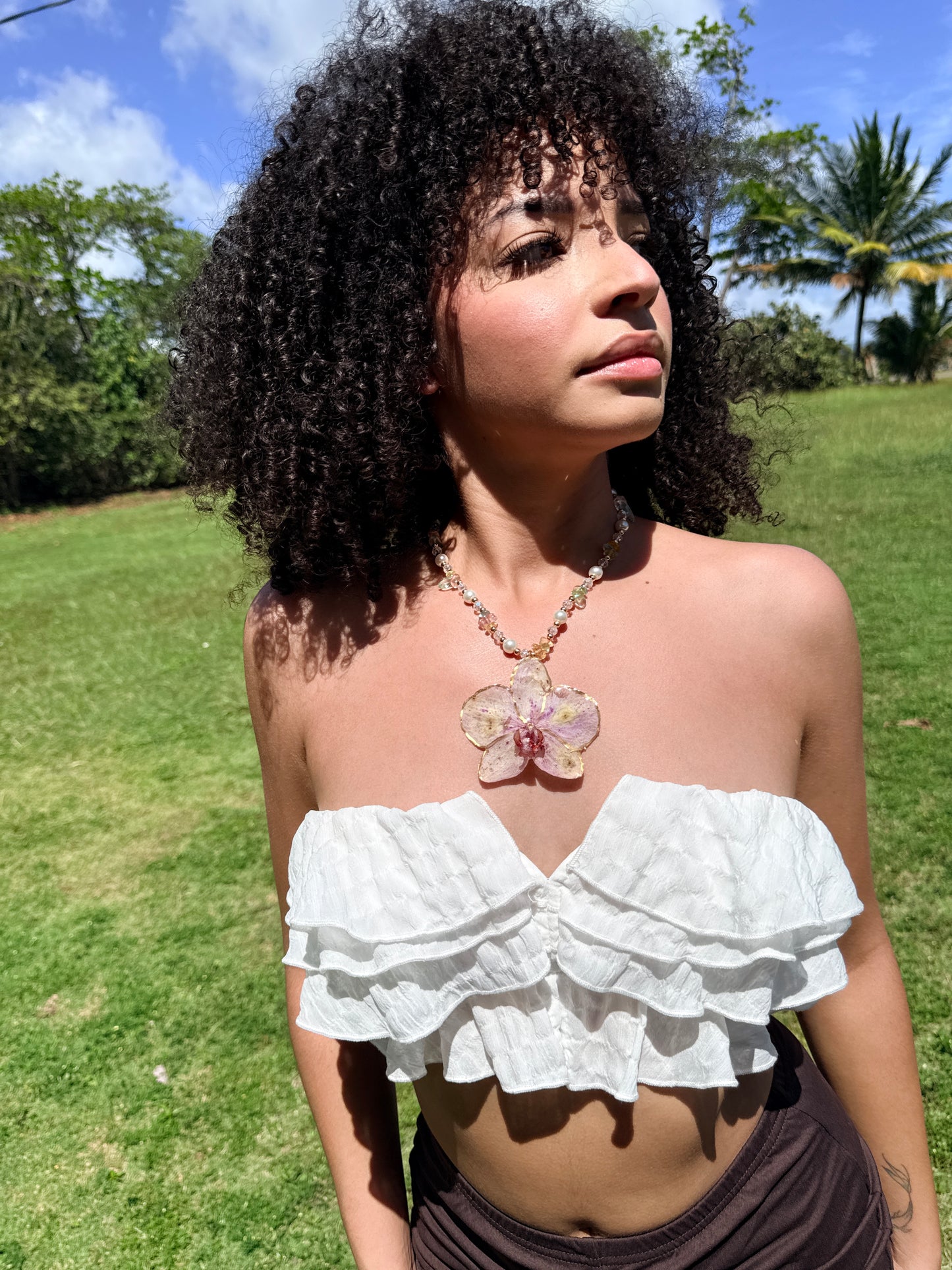 Fairy Phalaenopsis necklace