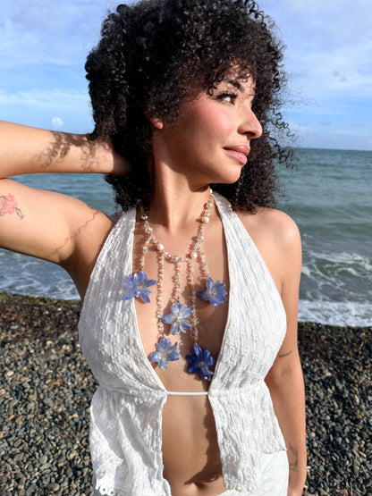 Delphinium Cascade Necklace