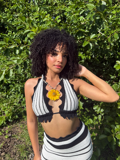 Yellow gerbera Fairy necklace