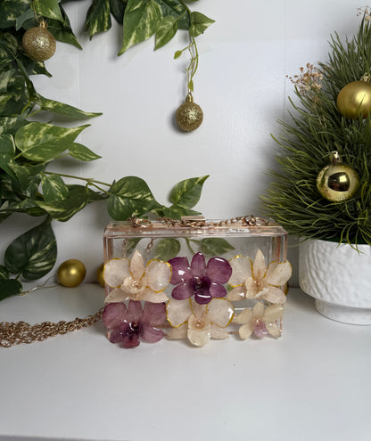 Acrylic Floral Handbag