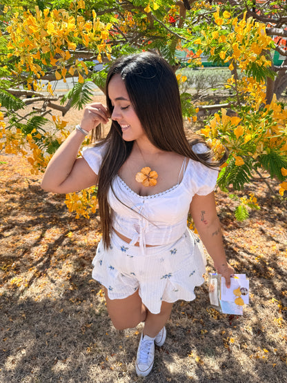 Yellow Flamboyan necklace