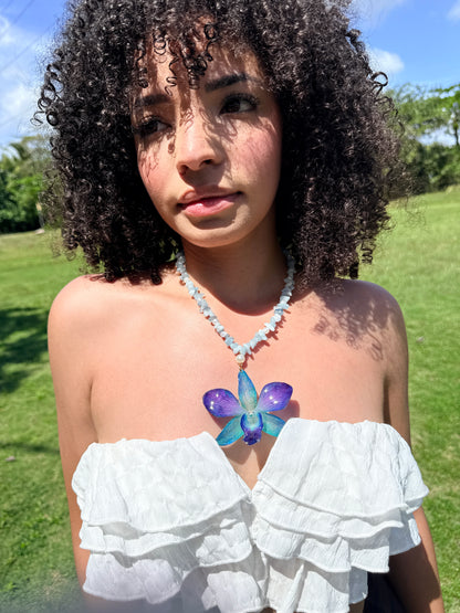 Blue Orchid Choker