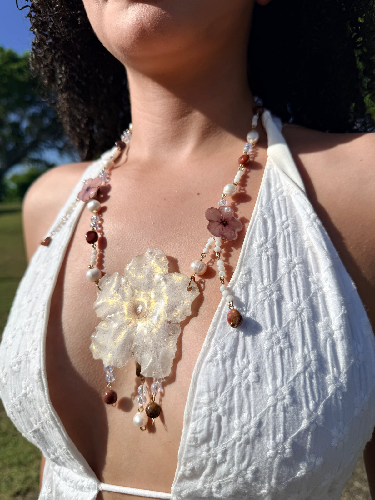Desert Rose Ivory Statement Necklace