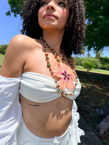 Blushed Poppy Muse 2-in-1 Necklace & Hair Clip 🌺✨
