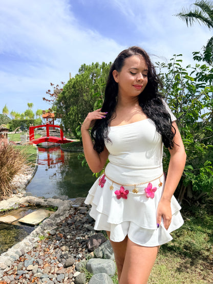 Plumeria Bloom Waist & Necklace Chain – Dos en Uno