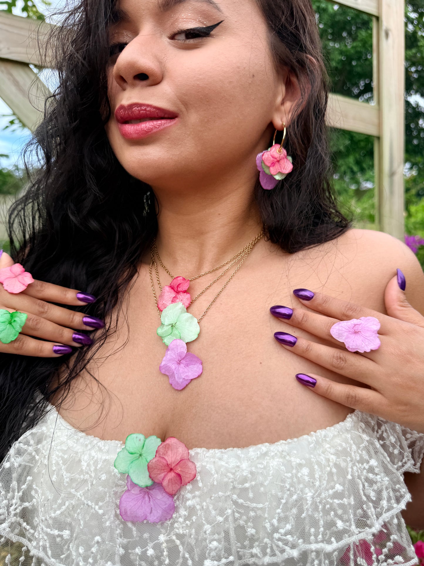 Hydrangea Candy Ring Trio