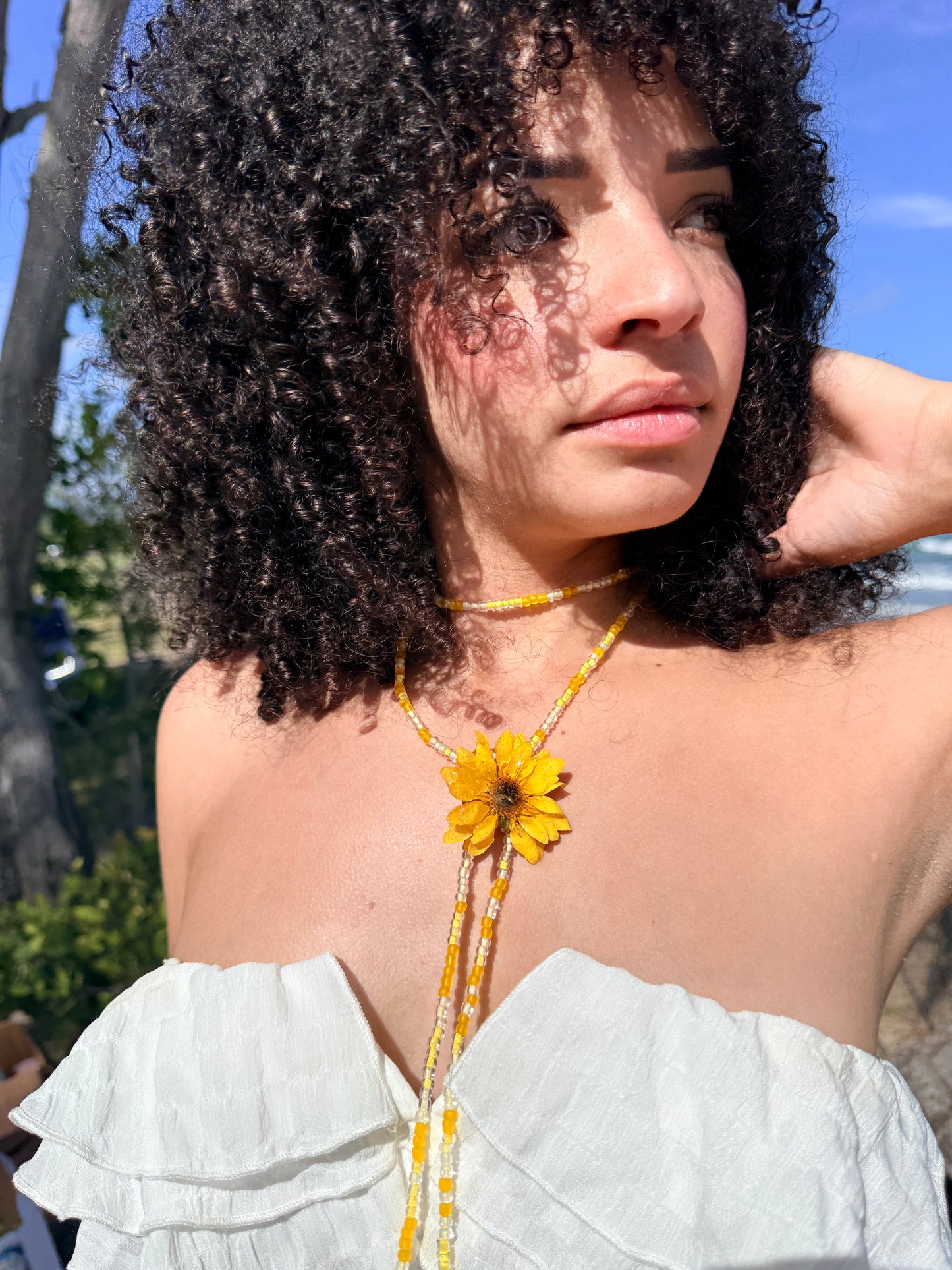 Sunflower Adjustable Lariat