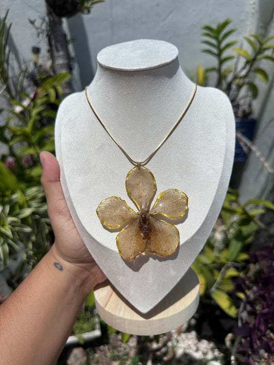 Orchid Vanda necklace